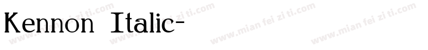 Kennon Italic字体转换